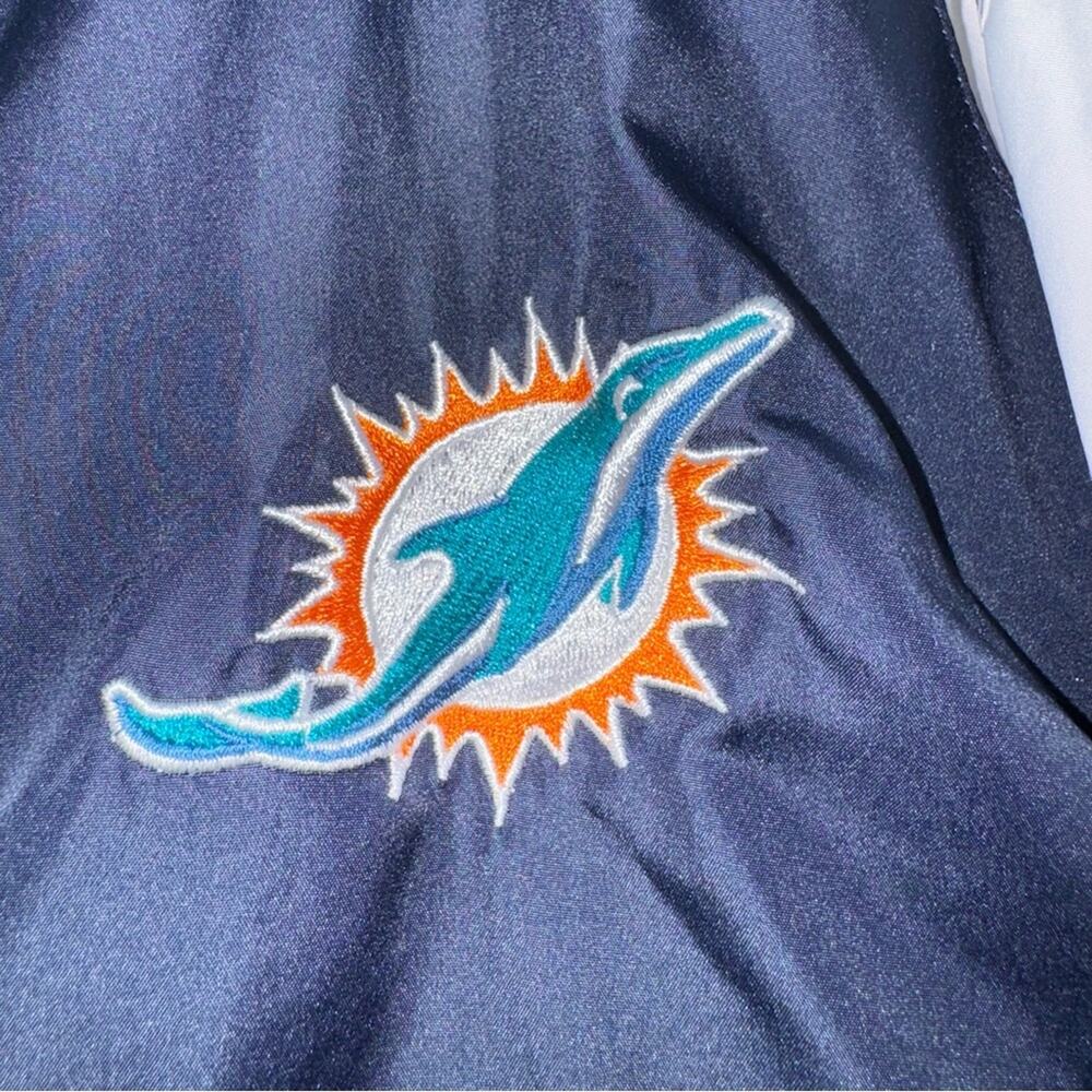 Men’s Miami Dolphins Sports Illustrated Zip-up Windbreaker Large Navy Gray White